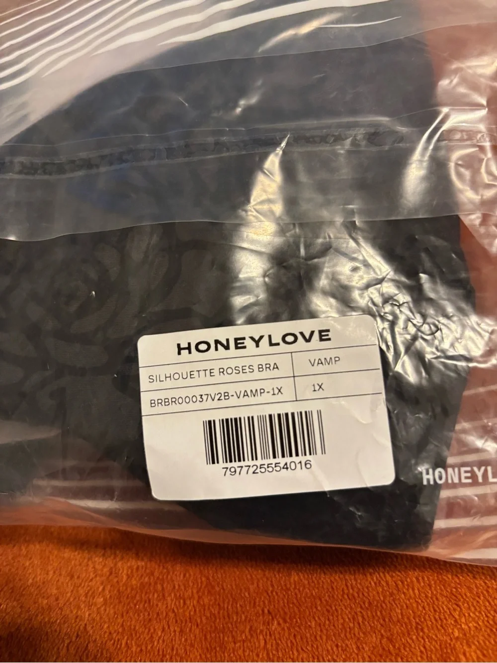 Honeylove Silhouette Roses Bra vamp
